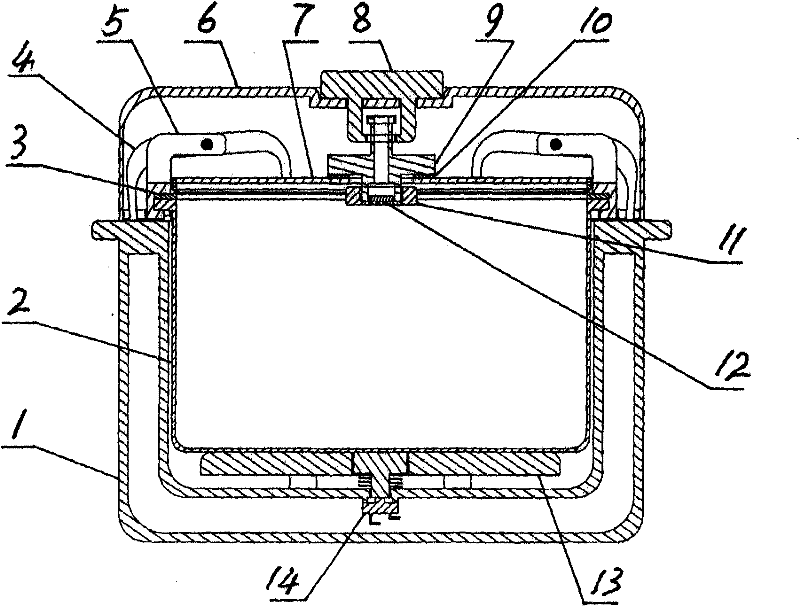 Self-gravity pressure control energy-saving electric rice cooker