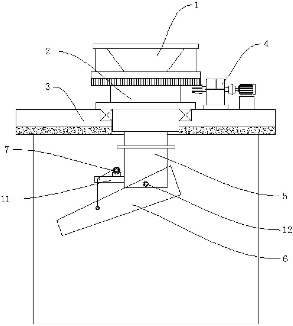 Novel rotary distributing device