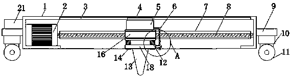 Feces cleaning device for chicken farm