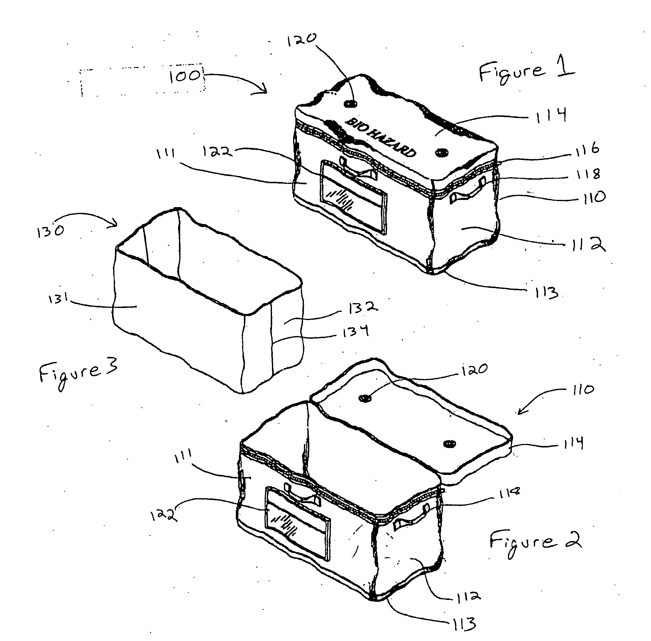 Transport container for hazardous material