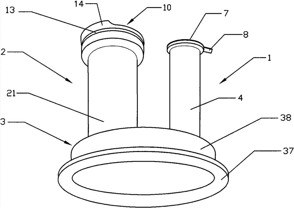 Transfusion container sealing cover with easily-torn sealing membrane transfusion pipe and drug feeding pipe