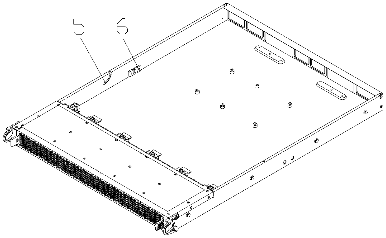 Hard disk frame fixing structure and server thereof