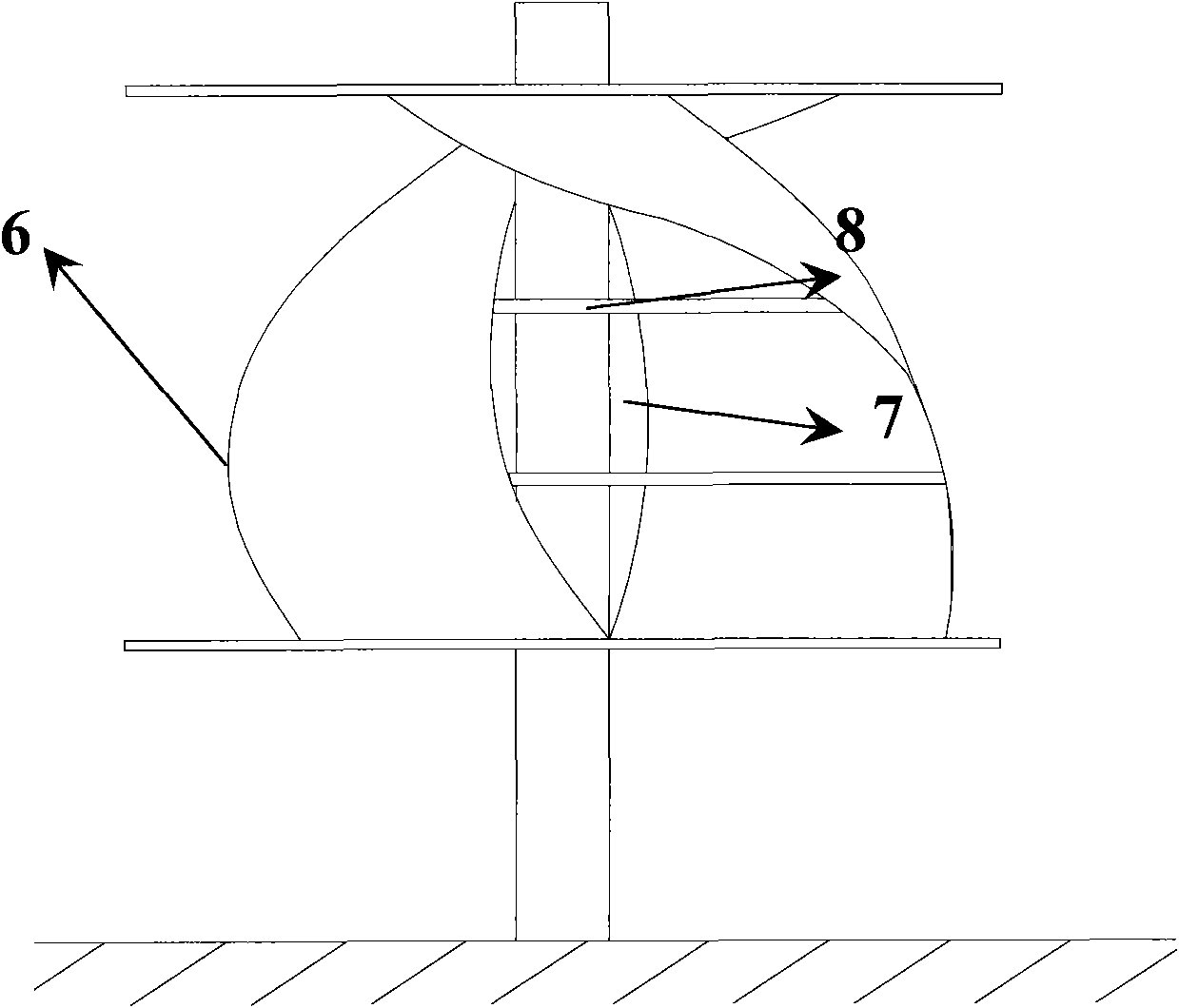 Lift-drag complementary vertical axis wind wheel