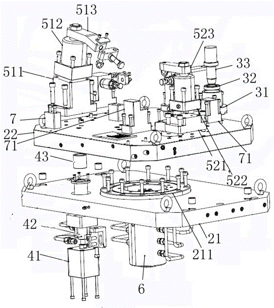 A quasi-five-axis machining center and its machining method