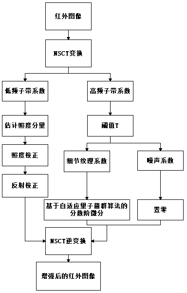 NSCT domain infrared image enhancement method based on improved Retinex and quantum flora algorithm