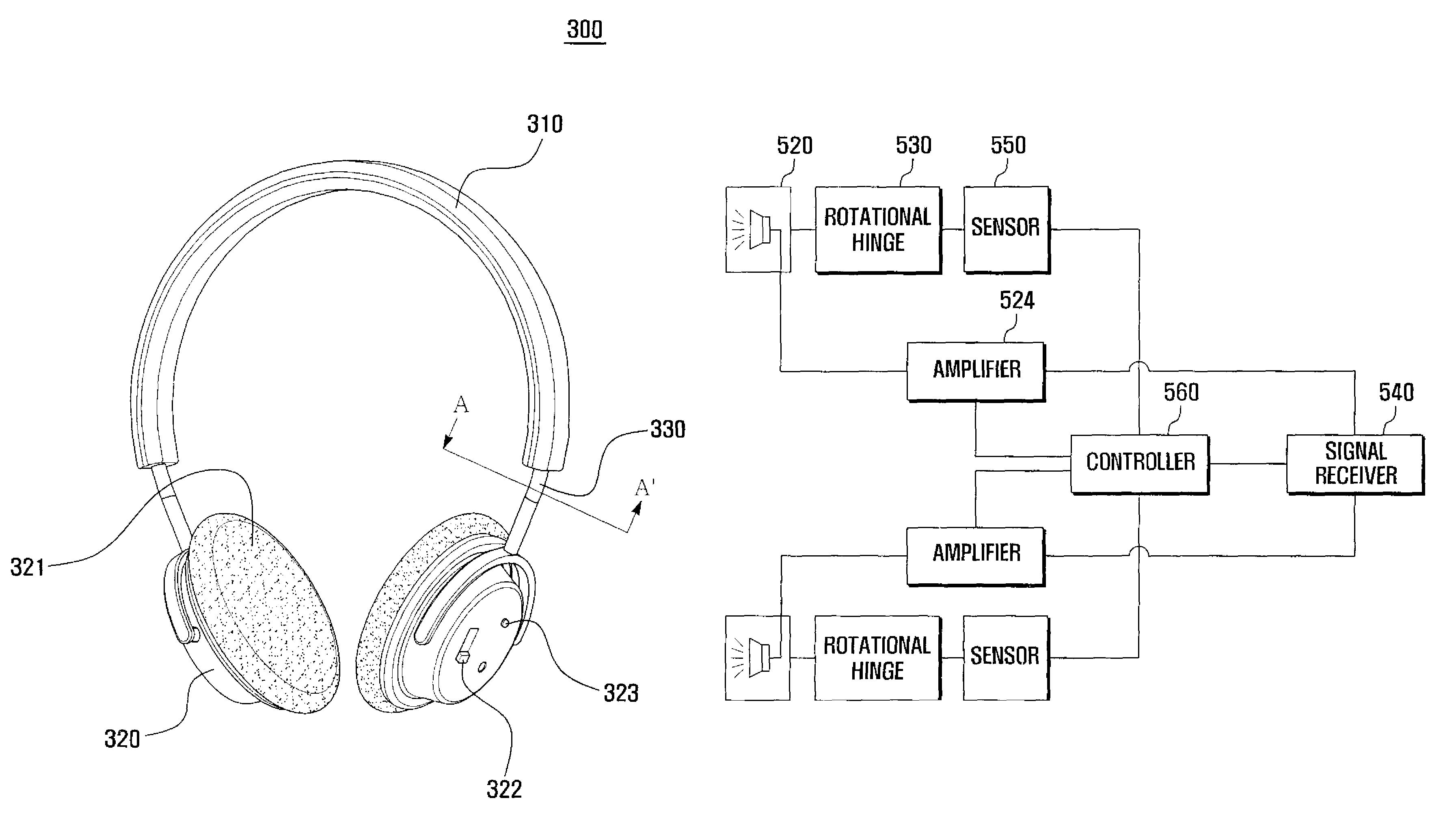 Headset capable of being used as external speaker and method of adjusting an output thereof