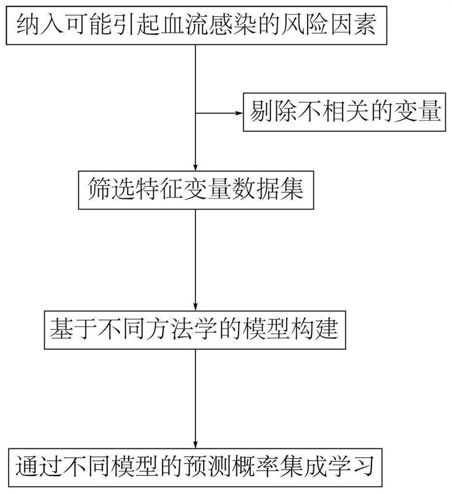 Artificial intelligence prediction method for hematogenous infection