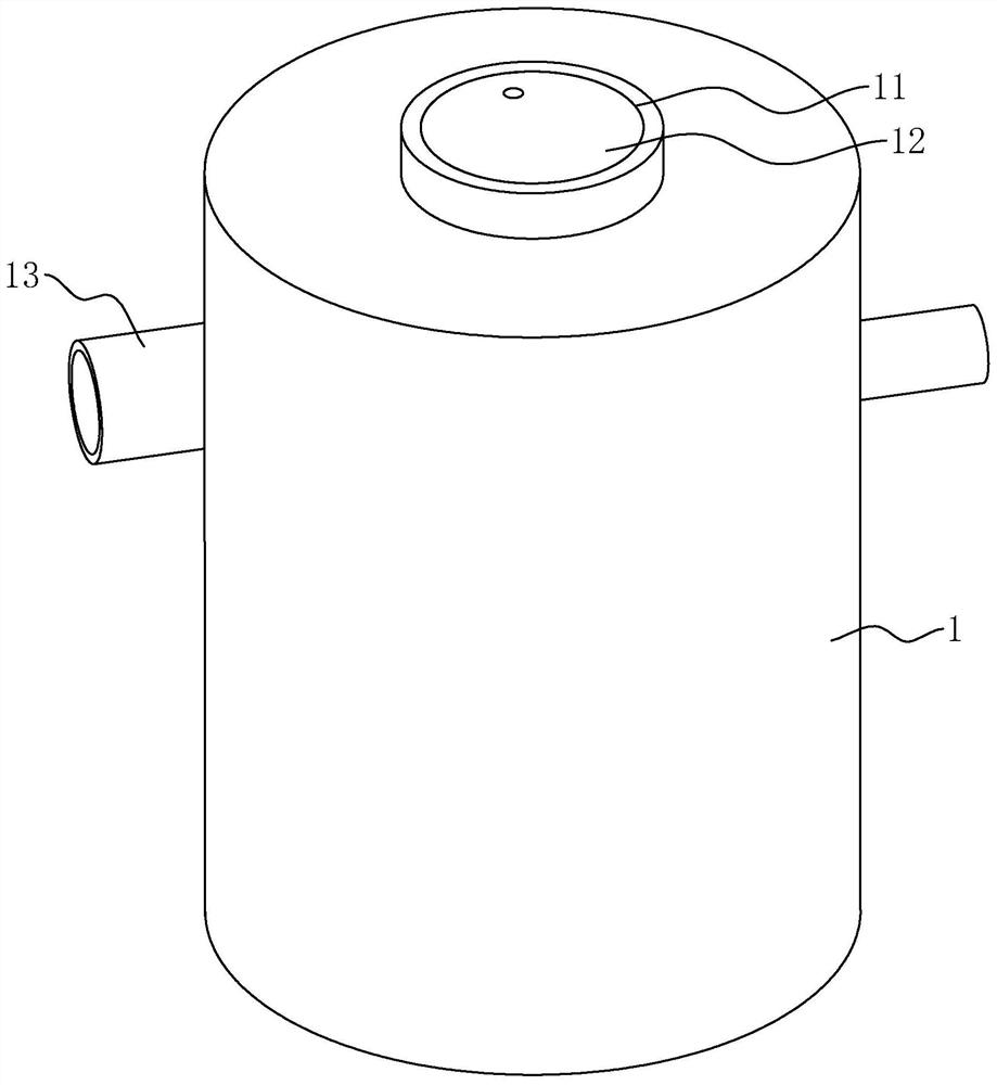 Hydraulic cyclone sewage intercepting device