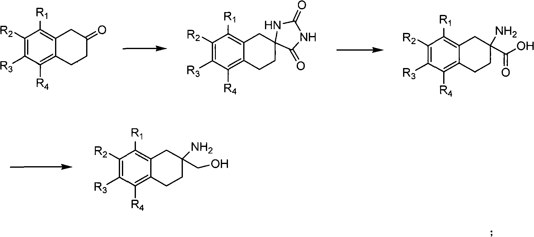 Amino methanol derivant and salt compound thereof as well as synthesizing method and medical application thereof