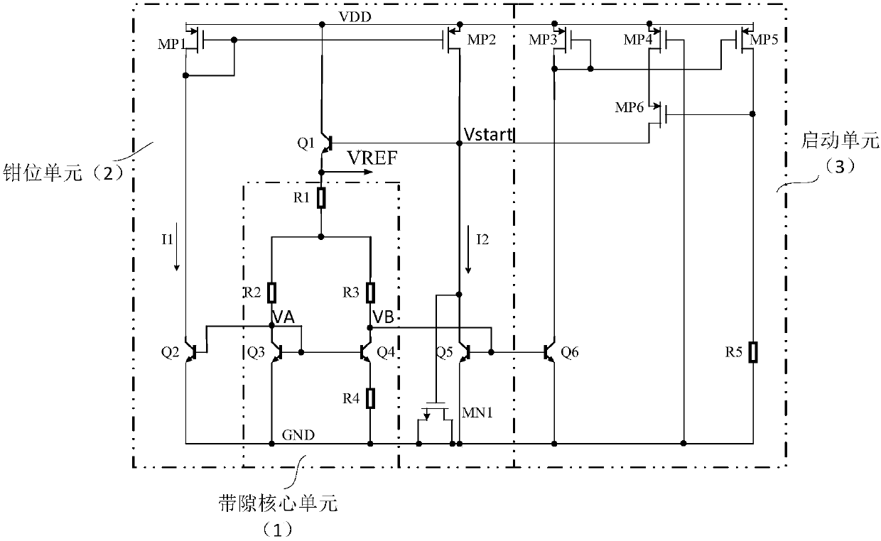 Band-gap reference circuit free from operational amplifier