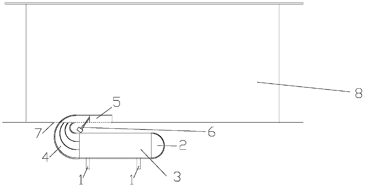 Downburst wake flow section wind field simulation device