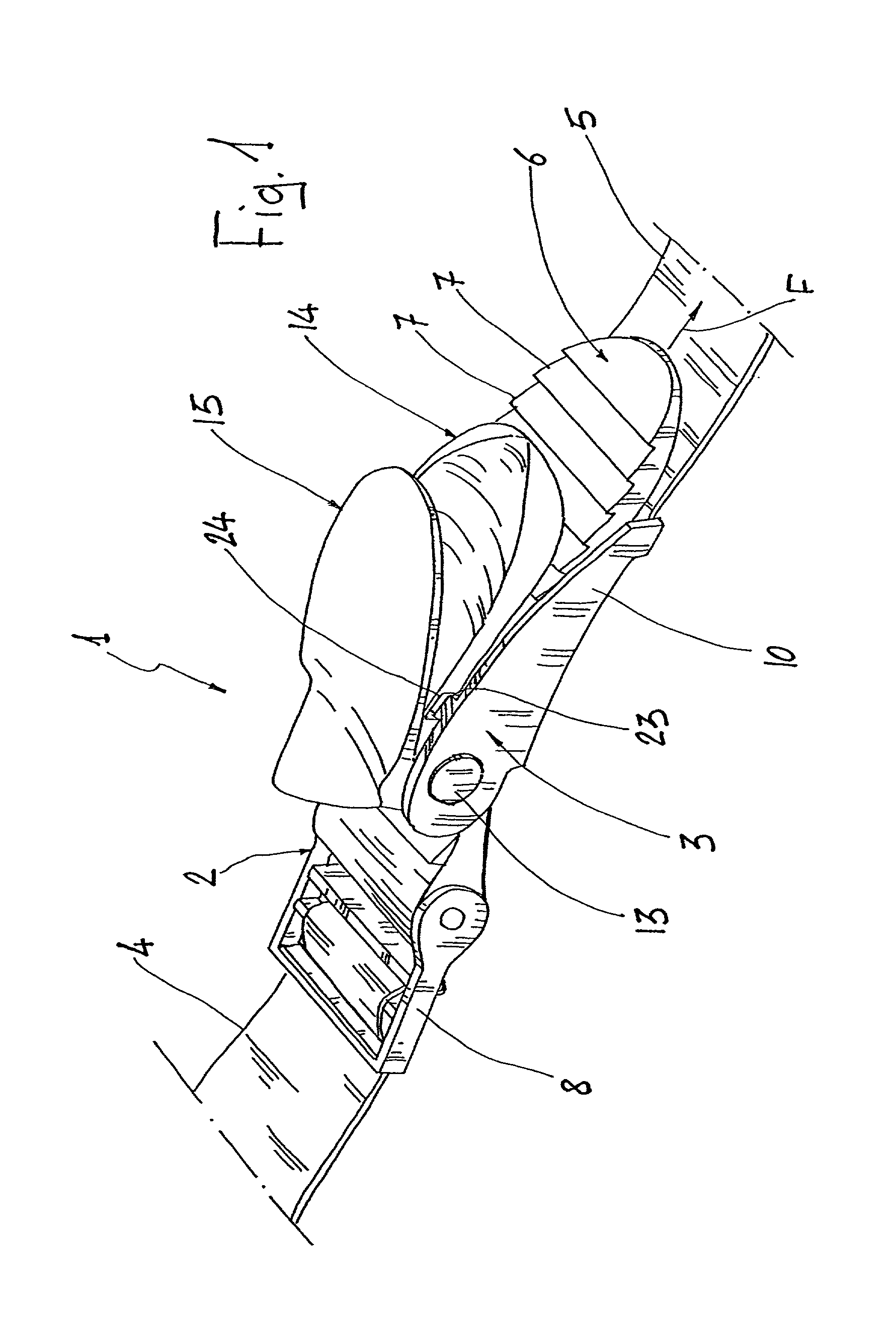 Toothed-belt fastening, in particular for chin-straps of helmets, protective headgear and the like