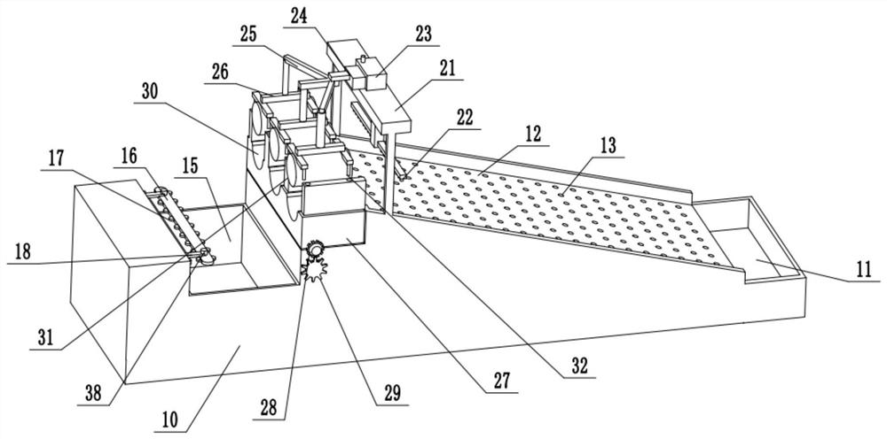 Agricultural peanut turnover, cleaning and beating-off device