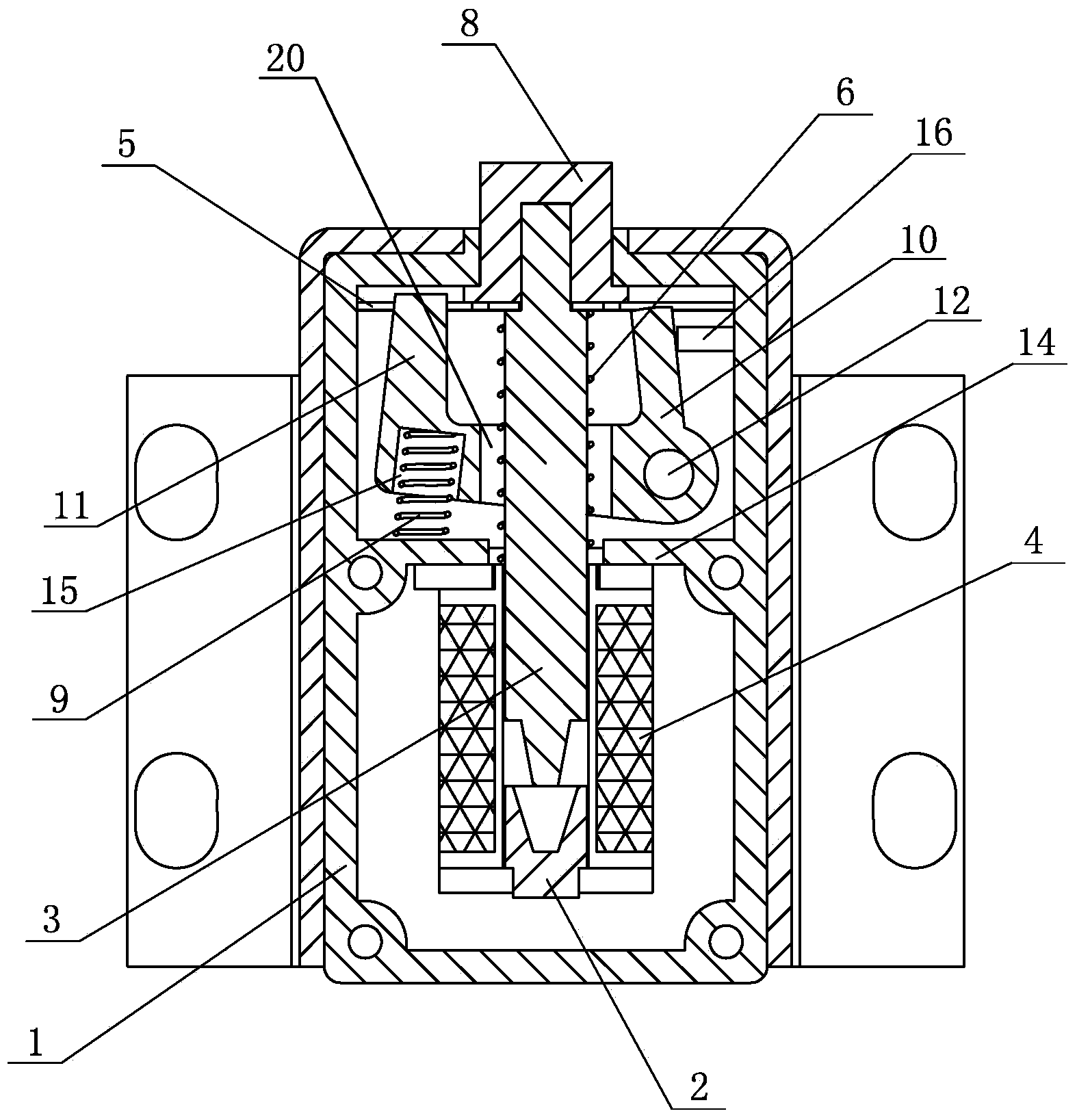 Electromagnet opening device for safe deposit box or safe box