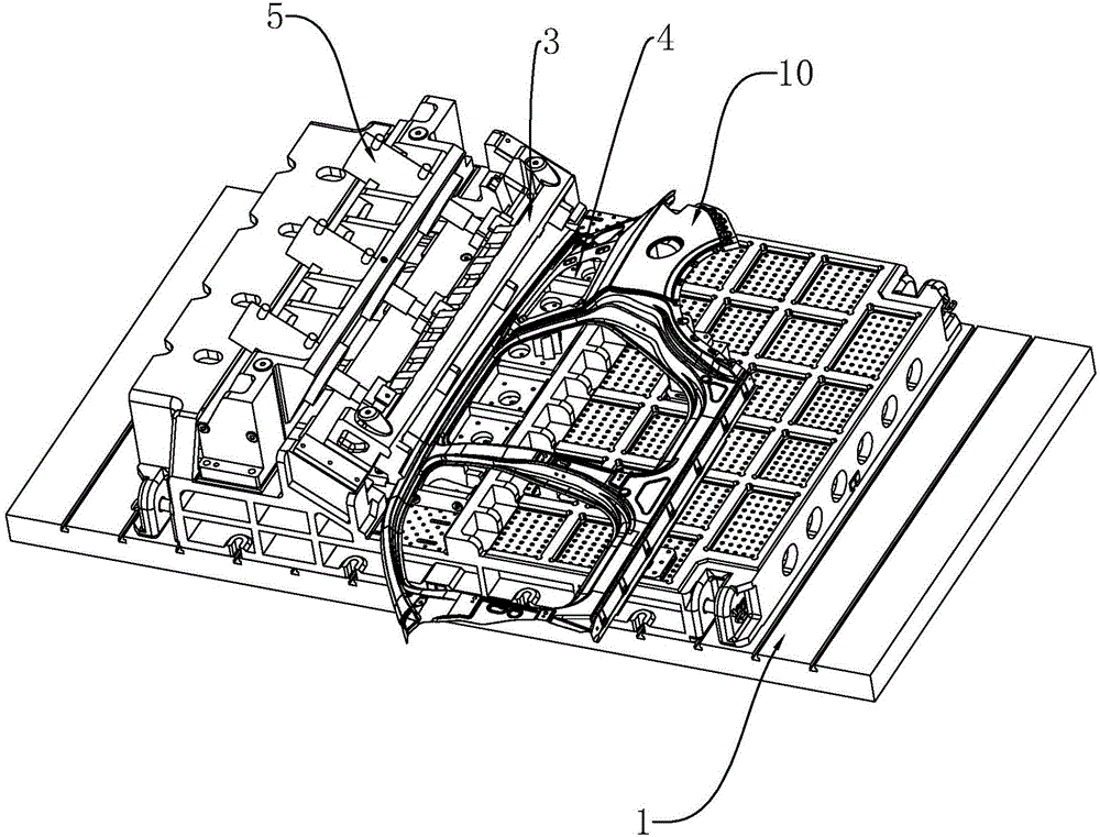 Side body forming mould for automobile