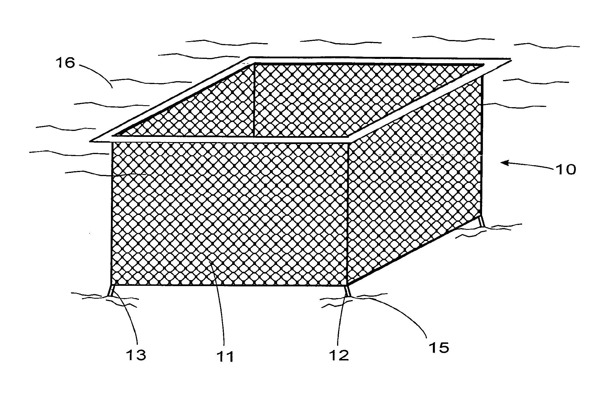 Method for producing a net, in particular for a basket for pisciculture