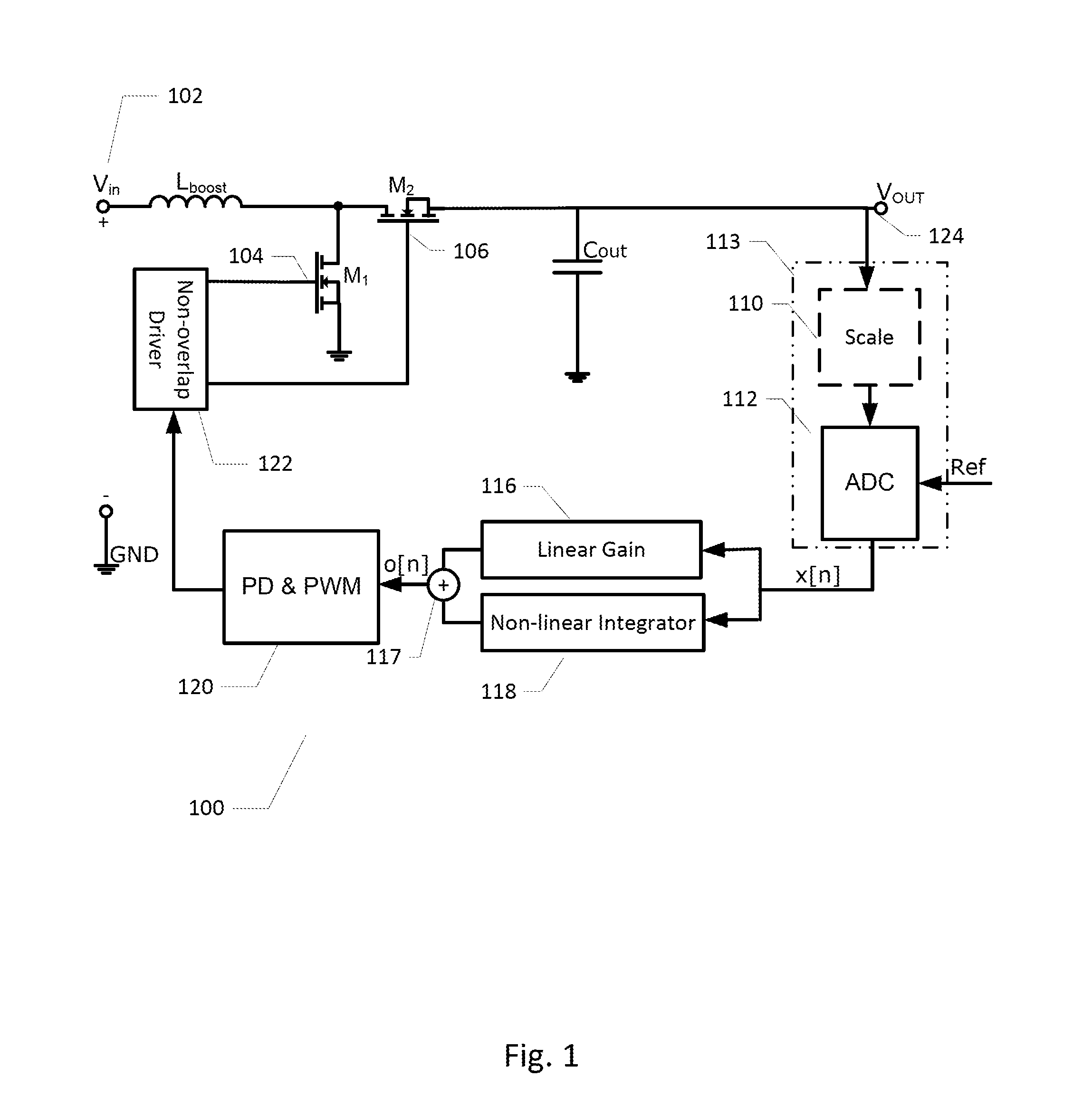 Digital switched mode voltage regulator