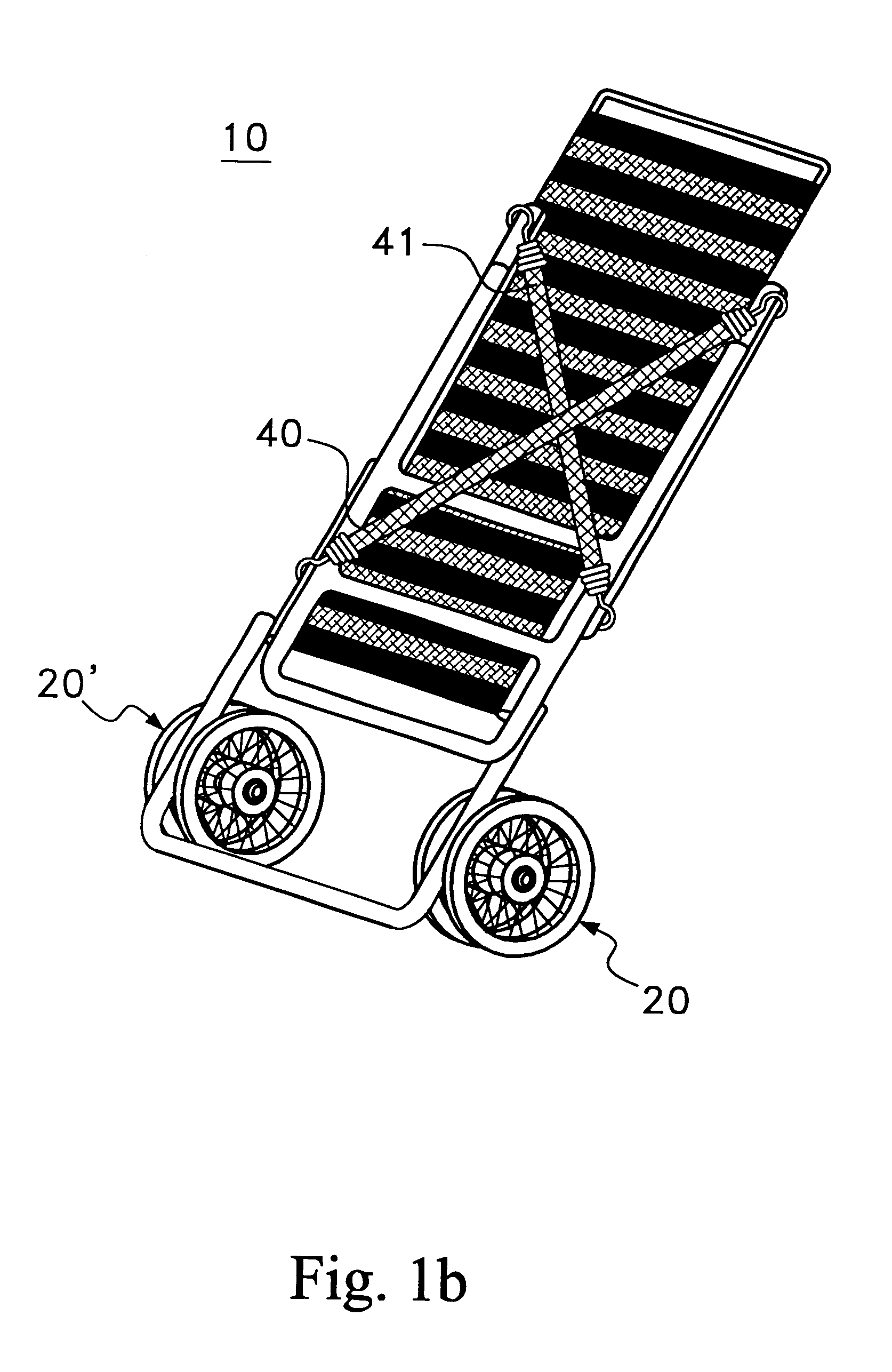 Assembly for converting a folding aluminum beach chair into a wheeled cart for toting beach items and the like