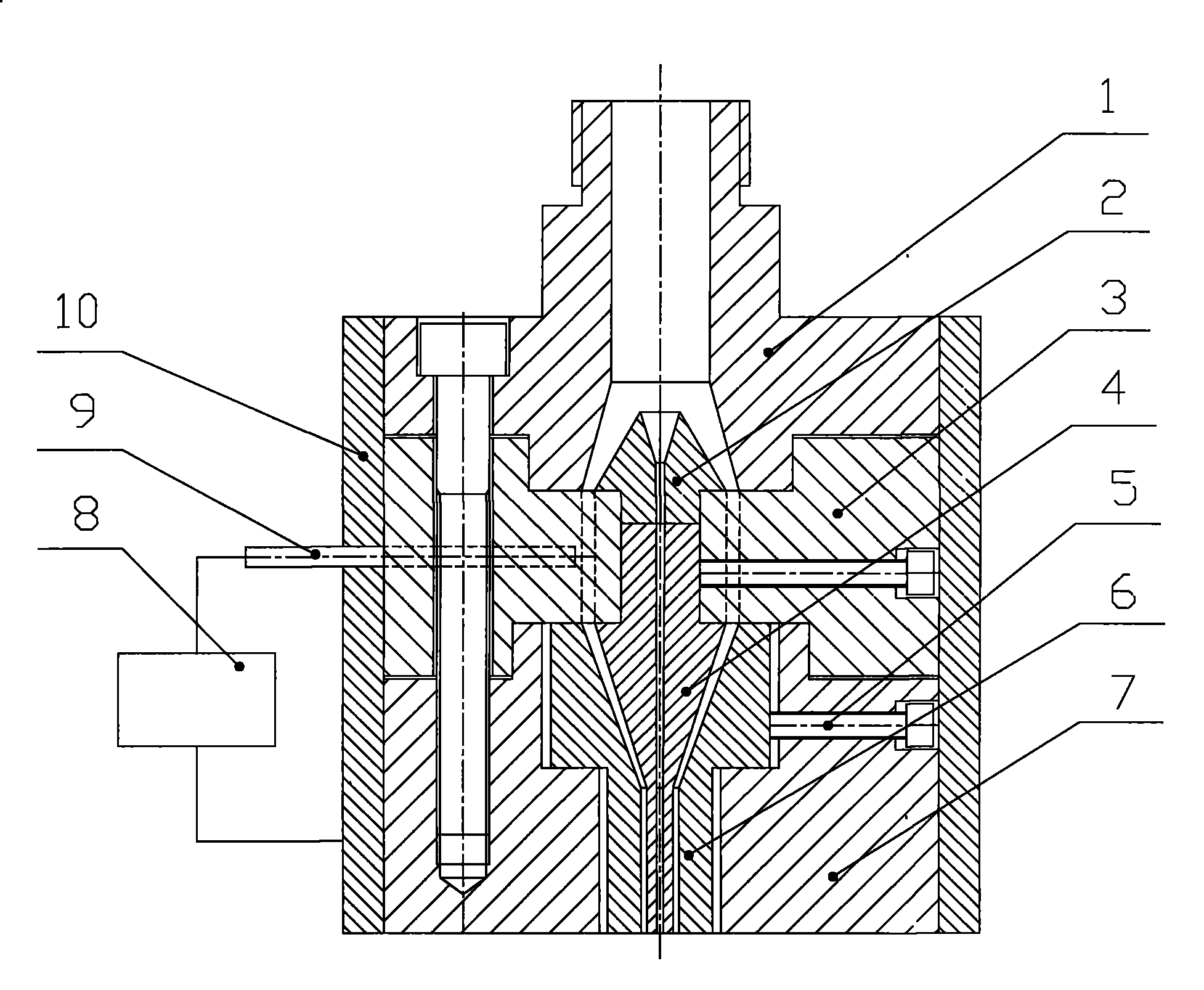 Plastic multi-cavity tube micro-extrusion flow equilibrium detection apparatus