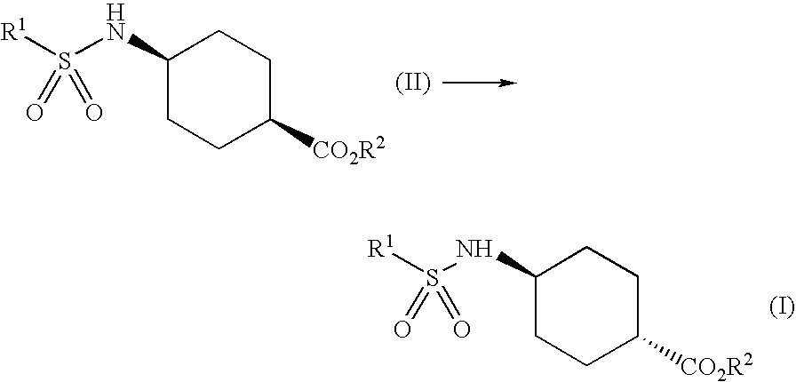 Process for trans-4-amino-1-cyclohexanecarboxylic acid derivatives