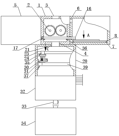 Building waste brick-making production device