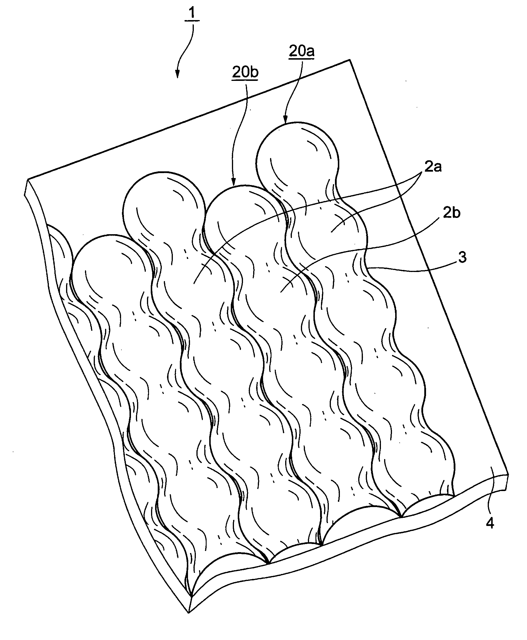 Method of manufacturing microlens, microlens, optical film, screen for projection, and projector system