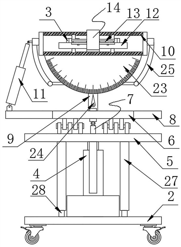 A rapid adjustment device for aircraft optoelectronic equipment