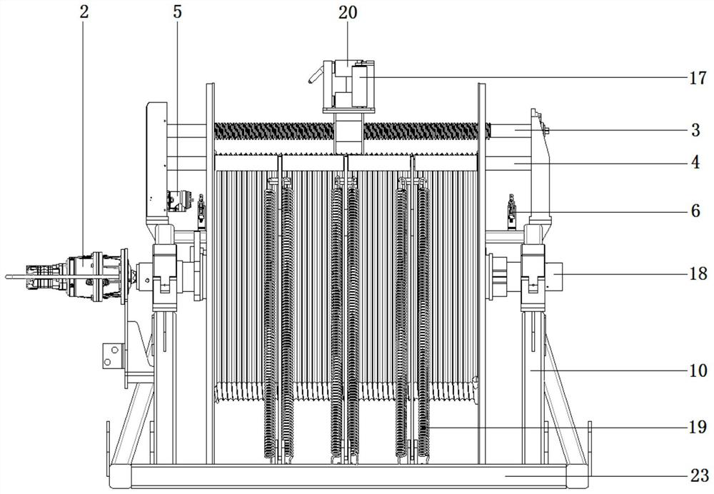 Long-distance traction guide rope automatic unwinding and winding device