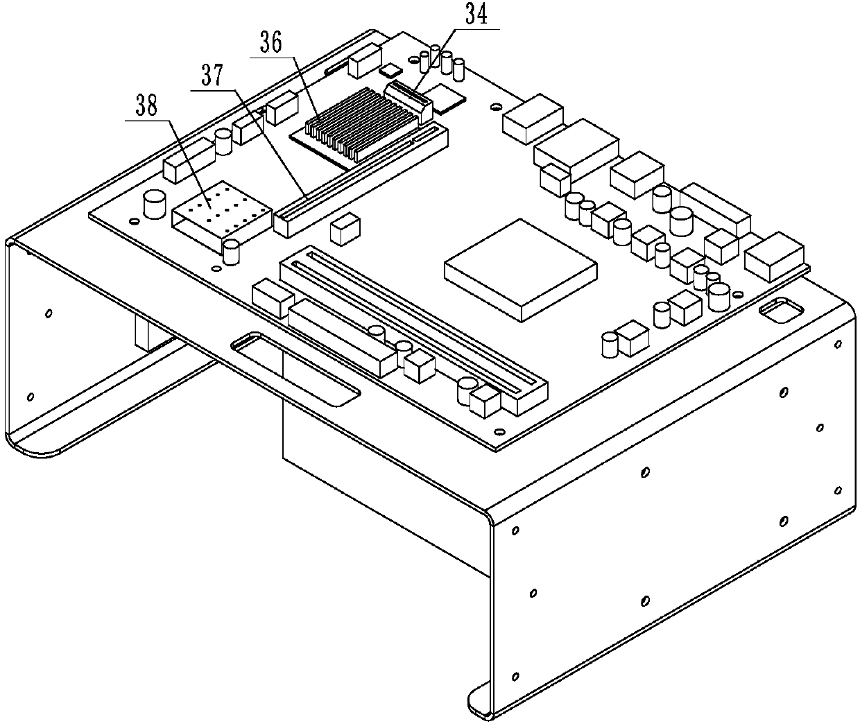 Fixed regulation device based on OCP (Oracle Certified Professional) card and NVME (Non-Volatile Memory Express) hard disk stacking