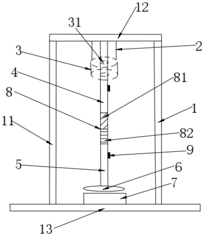 Test device and method for measuring dynamic bonding strength of sprayed concrete under blasting disturbance