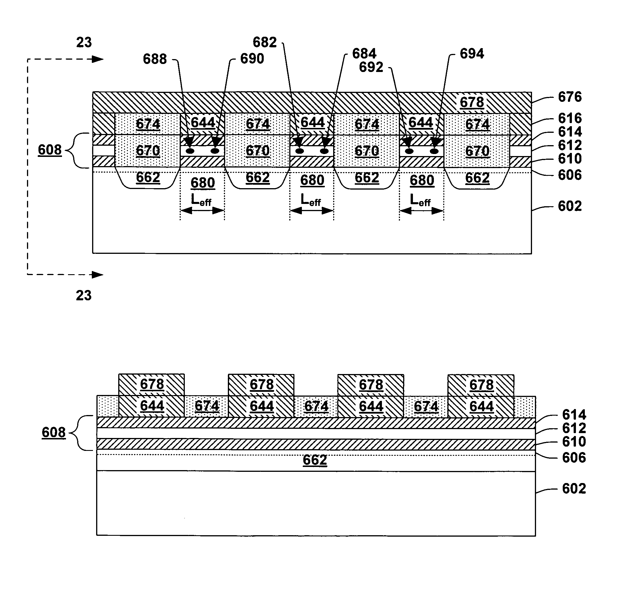 Bitline implant utilizing dual poly