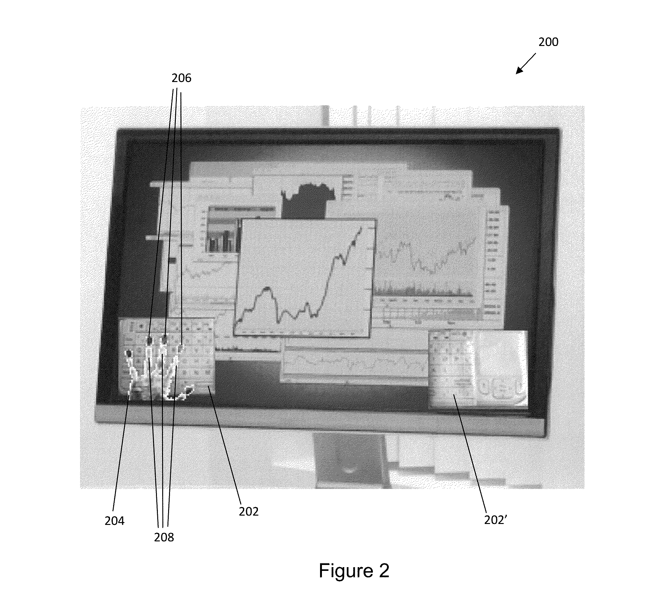 Interface system for a computing device with visual proximity sensors and a method of interfacing with a computing device