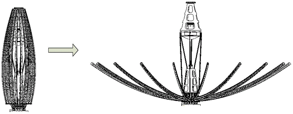 Novel rib unfolding mechanism of high precision umbrella type antenna