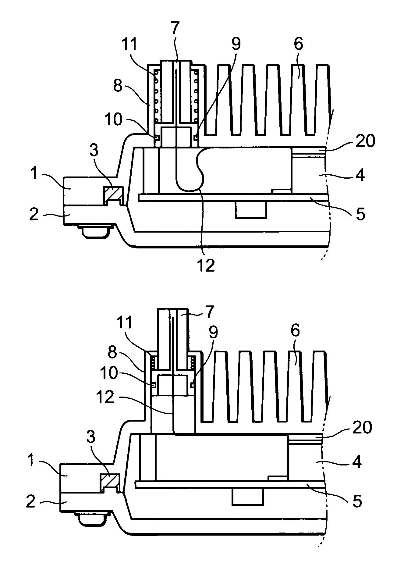 Housing structure of electronic device and heat radiation method therefor