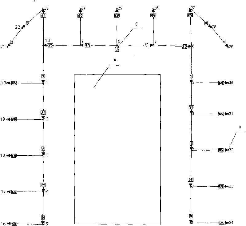 Initiation method of deep hole blasting for dismounting building