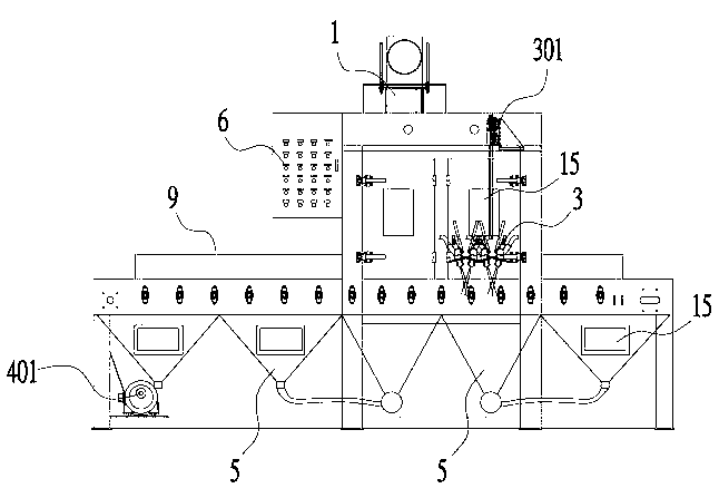 Accurate sand-blasting processing machine for thinned fragile slabs and machining method