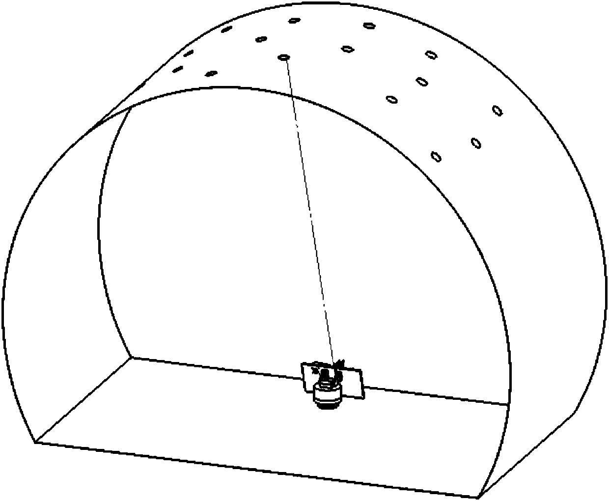 Vision guiding tunnel sign point coordinate laser measurement system and method