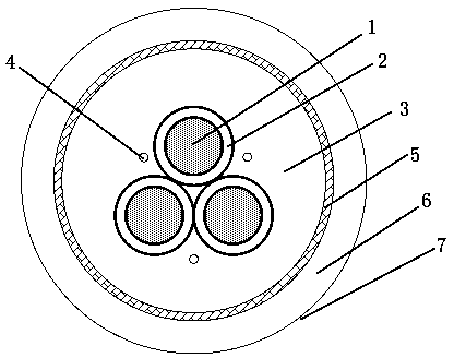 Tension type sea floating type wind power generation cable