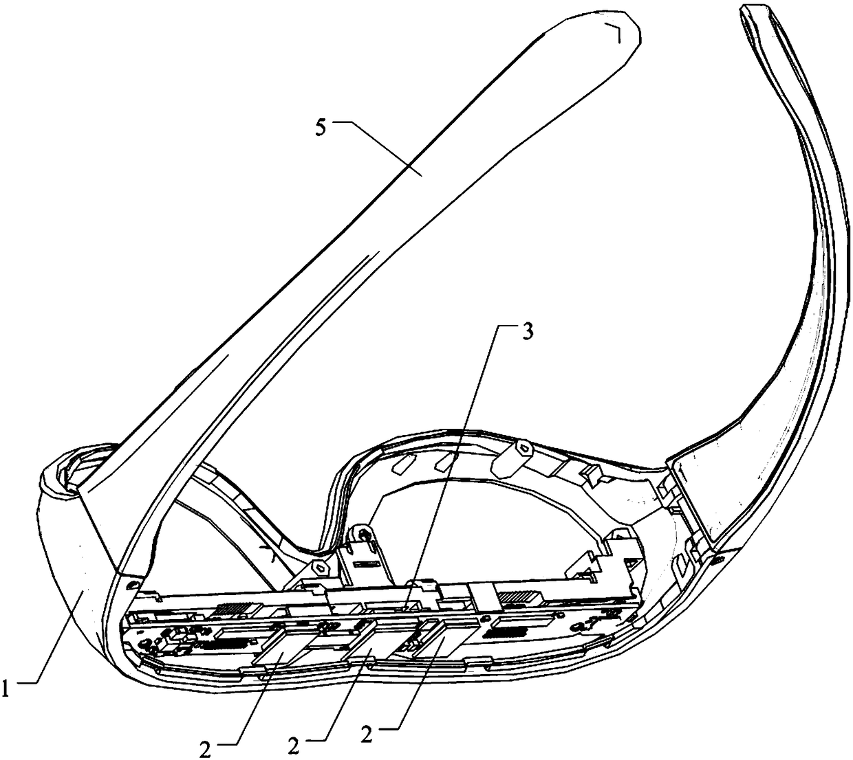 A kind of vr glasses and its heat dissipation structure