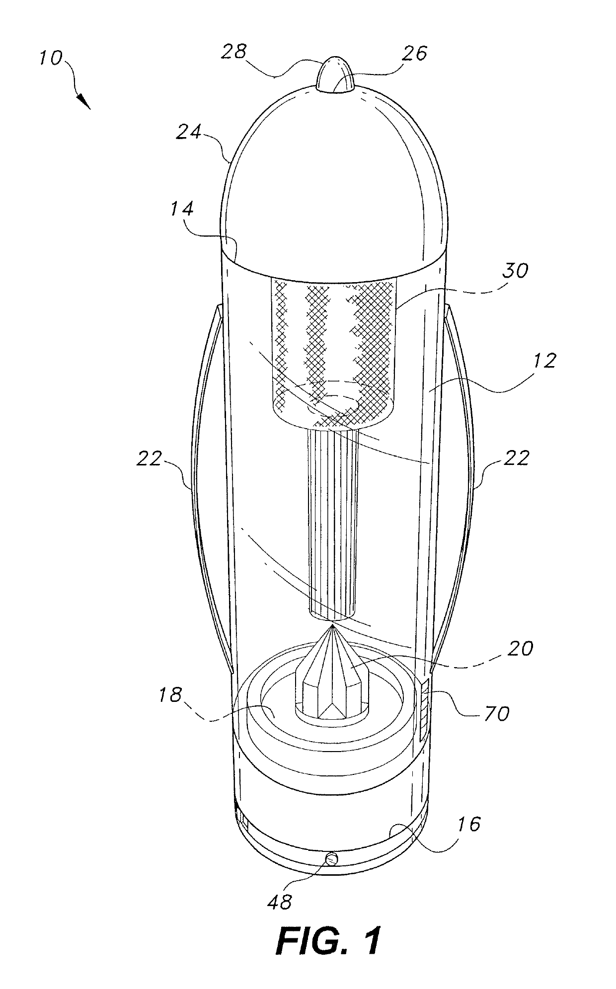 Baby bottle with mixer