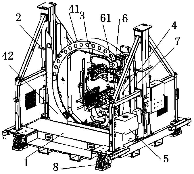 Blade turnover transport cart