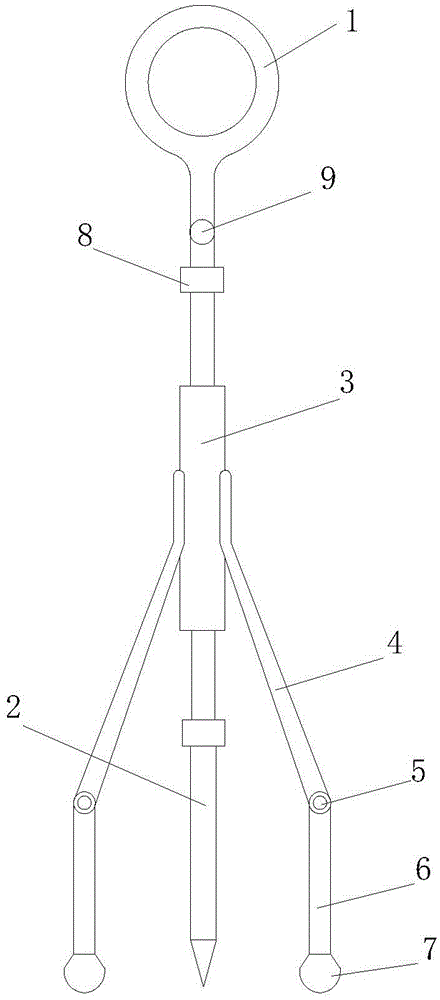 Positioning device convenient in mine drilling position seeking