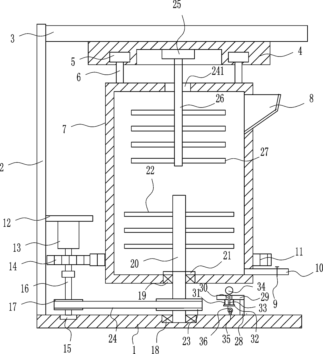 Agricultural liquid fertilizer stirring and uniform mixing equipment