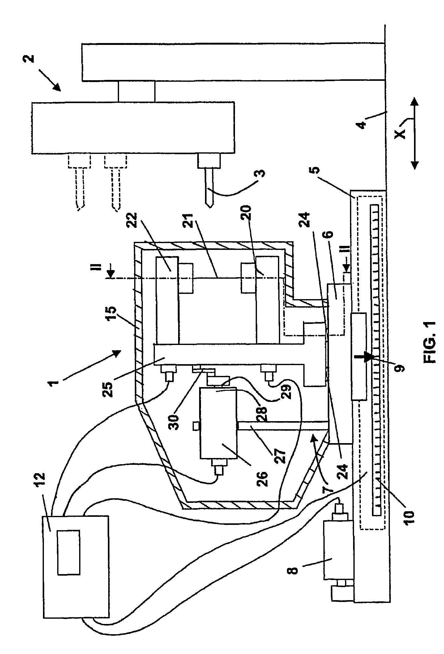 Apparatus and method for the position checking of a mechanical part