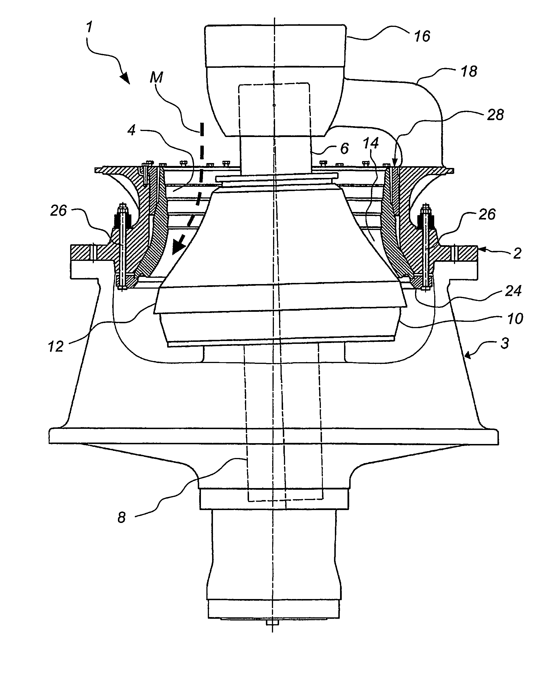 Method and device for clamping of crushing shell