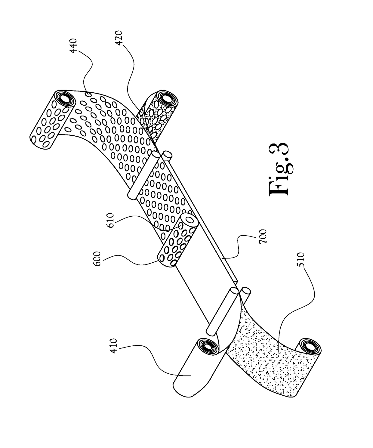 Perforated binder for laminated wound dressing