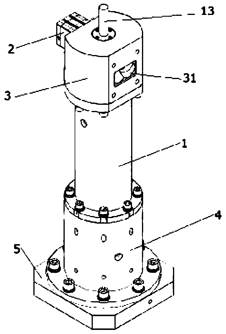 Simple pneumatic lifting and rapid releasing vertical automatic impact cylinder