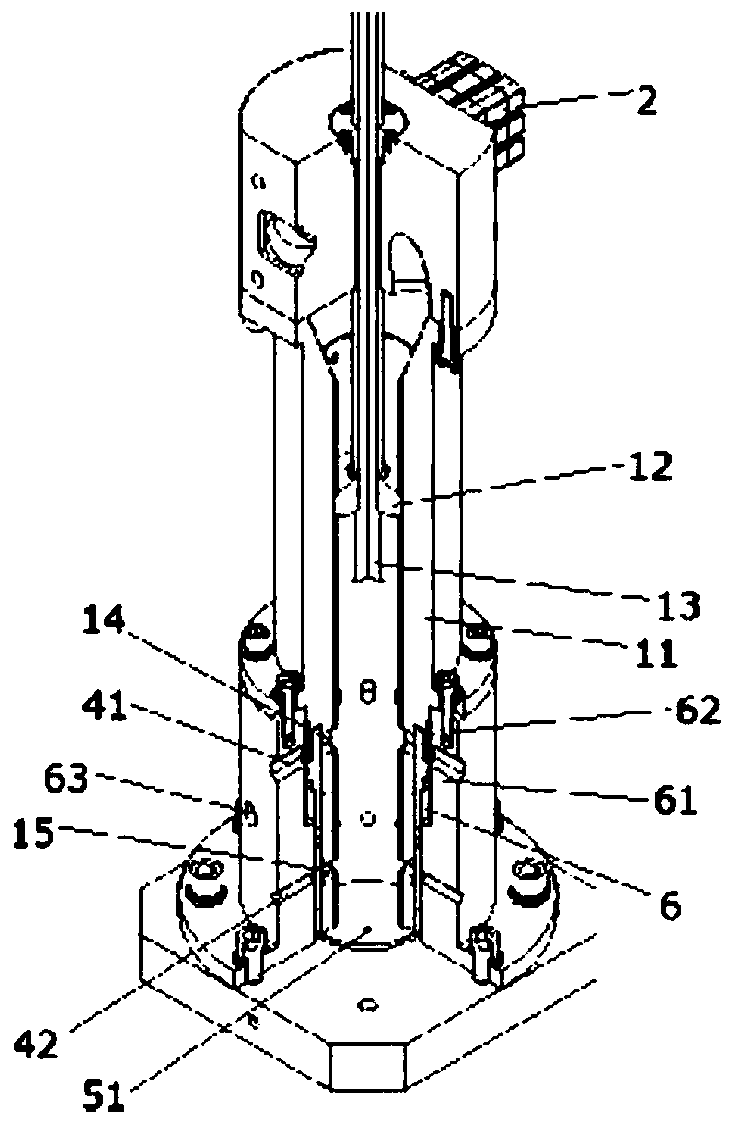 Simple pneumatic lifting and rapid releasing vertical automatic impact cylinder