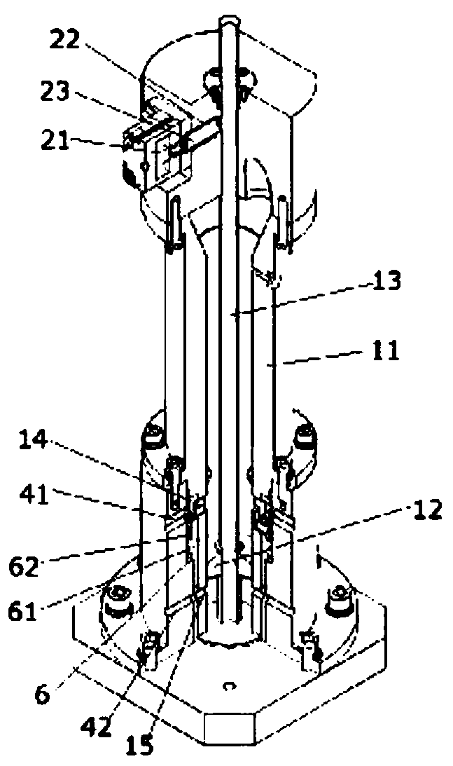 Simple pneumatic lifting and rapid releasing vertical automatic impact cylinder