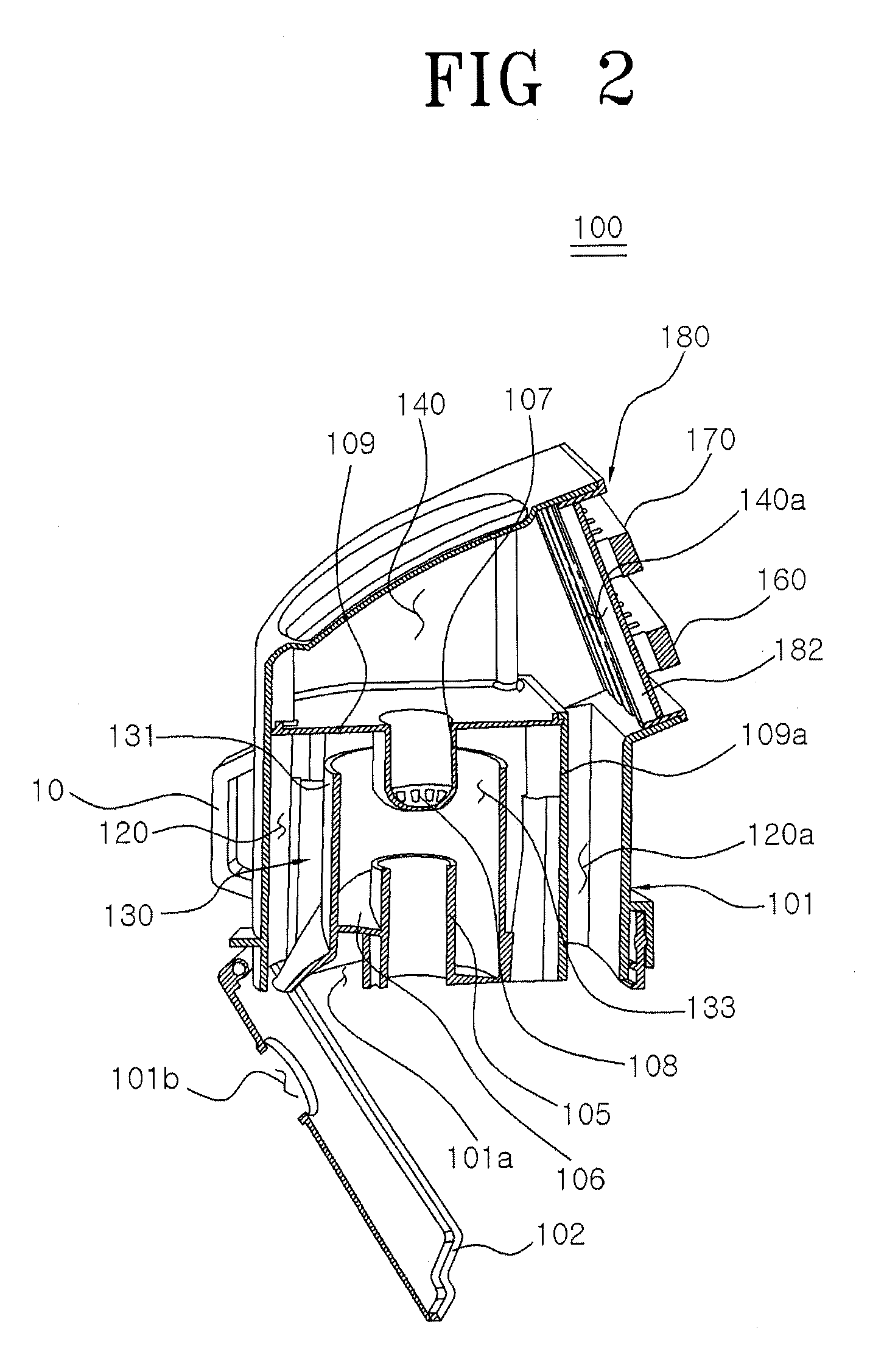 Dust collector for a vacuum cleaner having a dust removal function